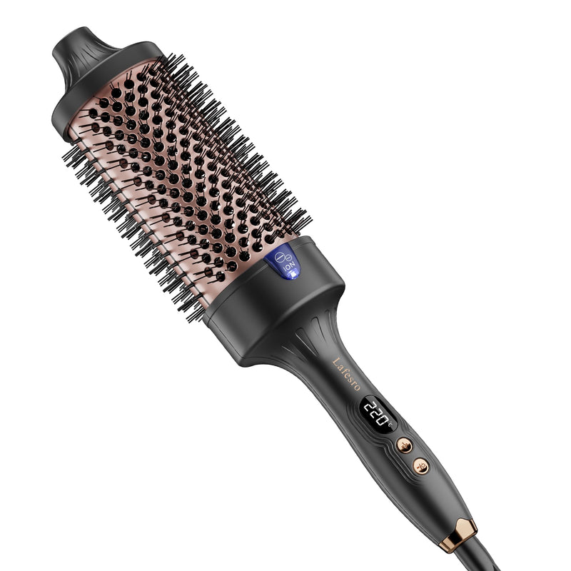 Thermal Brush 60MM, Heated Round Brush, Curling Brush | Extra-Large Barrel Hot Brush for Voluminous Big Curls & Waves, Fast Heating & 160° to 220°, Tourmaline Ceramic