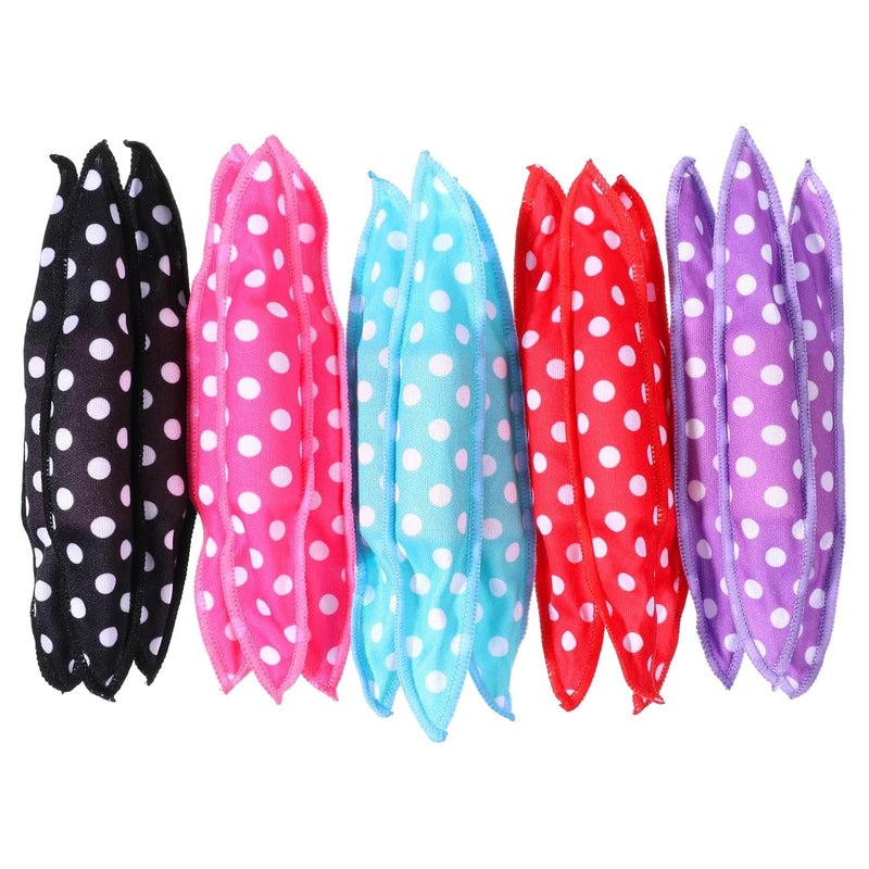 15 Pcs Heatless Curlers, Long Hair and Medium Hair Foam Rollers hair, Strength and Toughness Foam hair Rollers, Soft Pillow rollers, for Women, Curly, Hairdressing (5 Colors)