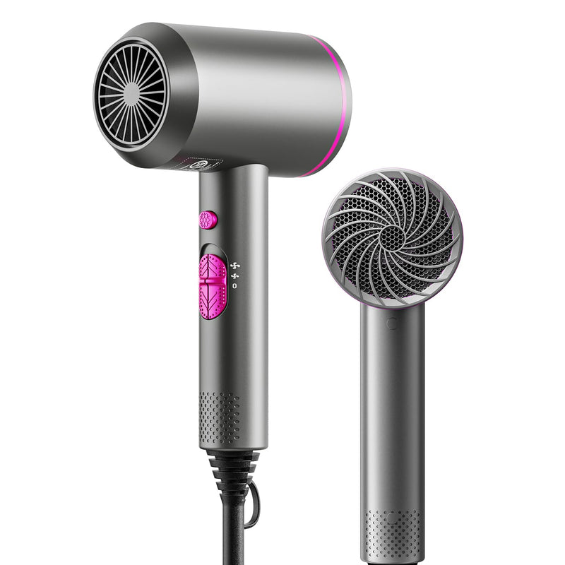  [AUSTRALIA] - Dekuri Hair Dryer, Powerful Fast Drying Hairdryer, Millions Negative Ions with 7 Modes, Hairdryers for Women Man (Black) Black