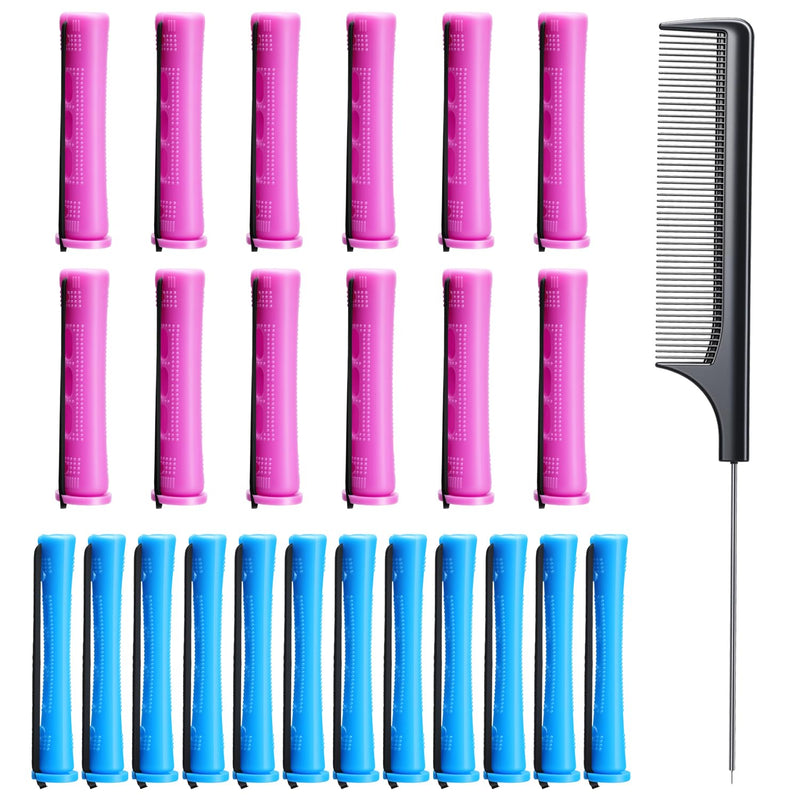 Perm Rods 25 pcs Hair Perming Kit Perming Rods Perm Rollers Perm Rods for Short Long Hair Hair Small Size Hair Curlers for Women Man Hair Styling Tool