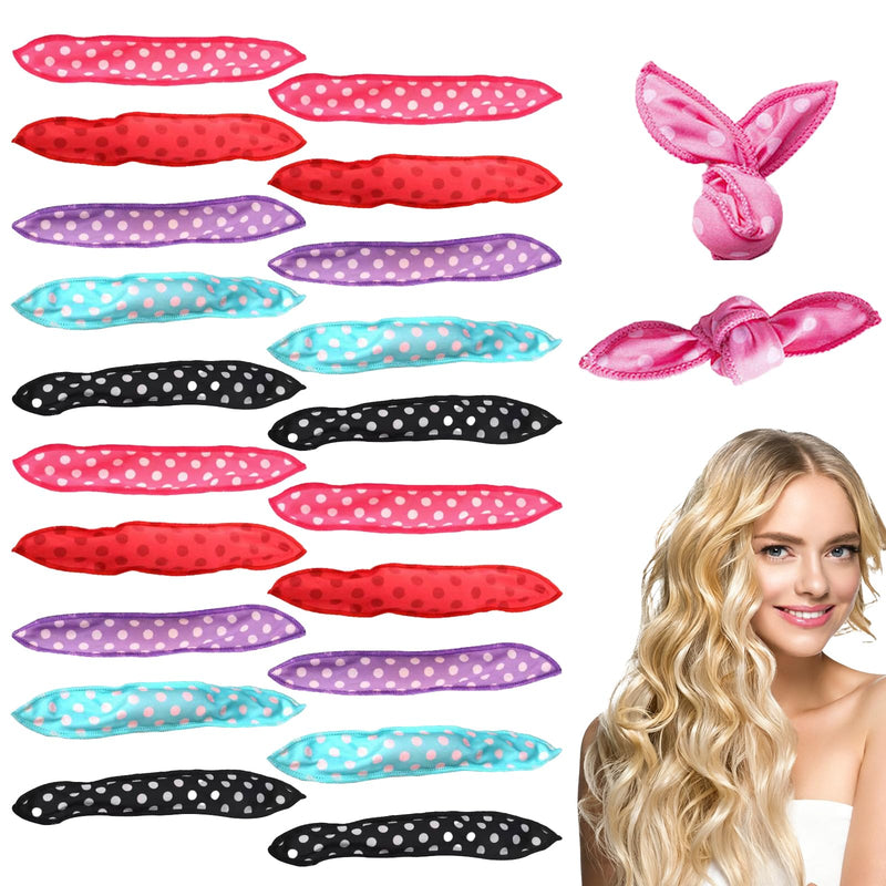 20 Soft Sponge Hair Rollers - No-Heat Overnight Hair Curling Set | 20 Soft Sponge Rollers, No-Heat Overnight Styling, Works With Long And Short Hair, For Natural Waves And DIY Curls