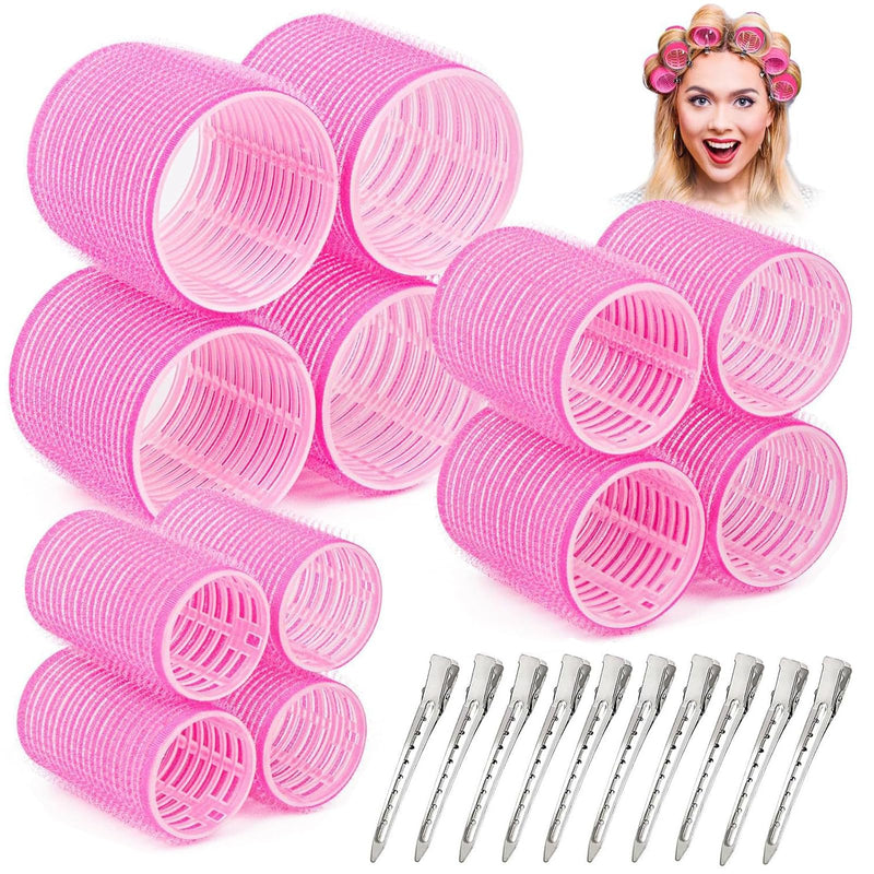  [AUSTRALIA] - 24PCS Hair Rollers Set,Hair Rollers with Clips,Rollers for Hair Volume 3 Sizes (60/45/36mm) with 12 Clips,for Hair for Large Long,Medium,Short,Thick & Fine for Volume,Lift & DIY Styling