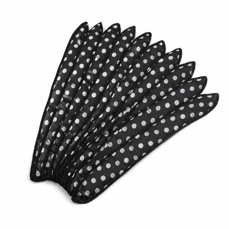12 Pcs No Heat Hair Curlers, Heatless Curlers Lon Short Hair, Soft Sponge Rollers, Wave Hair Curlers Rollers, Sleep in Curlers with Retro Polka Dots, DIY Hair for Natural-Looking Pillow Soft Curls