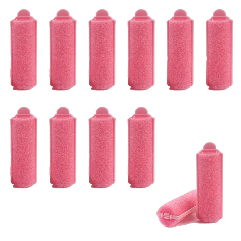 12pcs Foam Sponge Hair Rollers, Pink DIY Curling Tool, Soft Flexible Curlers, Durable Foam Hair Rollers, for Overnight Sleeping, Styling, Home Salon Use