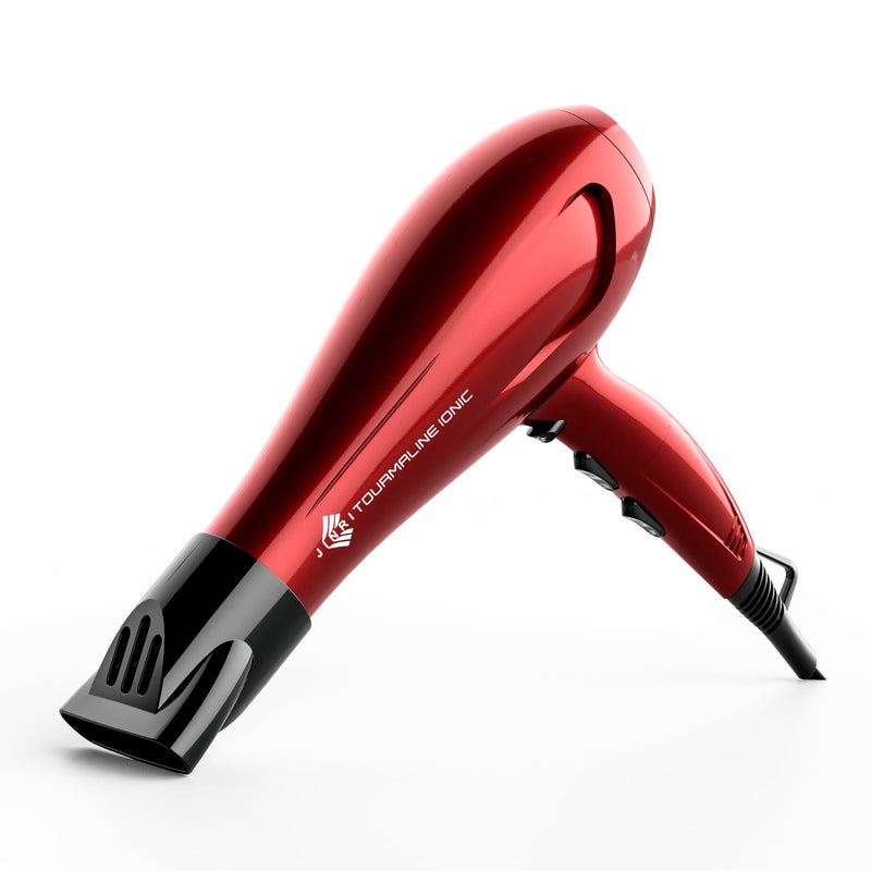 Hair Dryer - JINRI Powerful Blow Dryer, Ionic Frizz-Control, Fast Drying, Professional and Lightweight, 3 Heat & 2 Speed Settings, Red