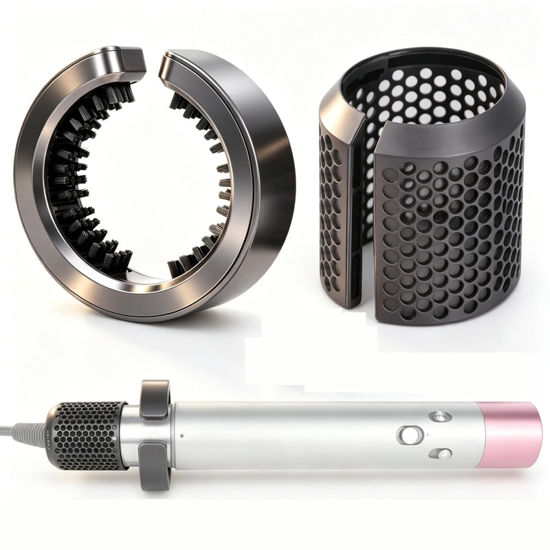 Outer Filter Cage Cover with Cleaning Brush Compatible with Dyson Airwrap HS01 HS05, Strainer Magnetic Filter Replacement Parts 969758-06 969760-01 Dark Grey