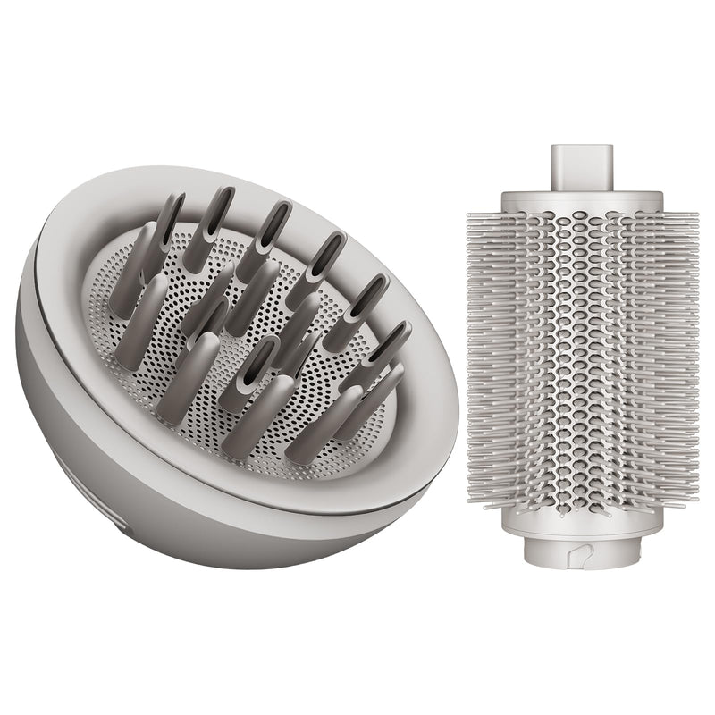 Upgraded Large Round Volumizing Brush and Wave Curl Diffuser Attachment compatible with Shark FlexStyle HD400 Series