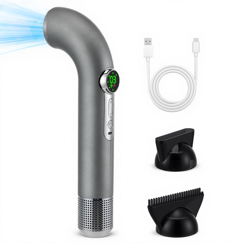 Cordless Hair Dryer, Rechargeable Hair Dryers Portable, 15600mAh Battery Operated, 300W Wireless Hairdryer, 4 Speed & 3 Temp Settings, USB Blow Dryer, 11,0000 RPM Speed, for Travel, Camping