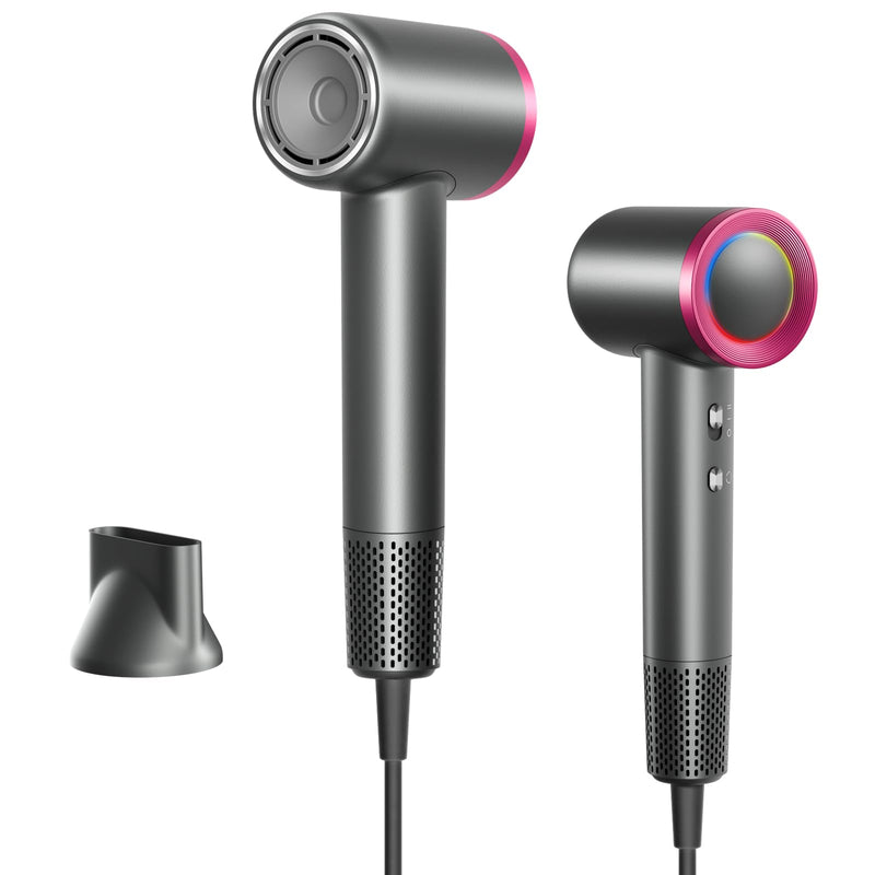 Ionic Hair Dryer 110000 RPM, 4 Heat & 2 Speed Settings with Cool Shot | 110000 RPM brushless motor for 2 mins fast drying, ionic frizz control, lightweight design, quiet 50dB low noise