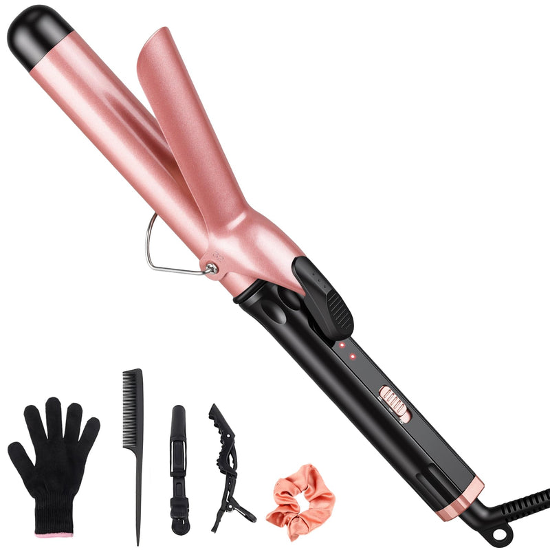  [AUSTRALIA] - Large Curling Tong 32mm Ceramic Curling Iron Wand for Soft Bouncy & Waves | Hair Curler Wand with 2 Temperature Settings, Long-Lasting Curls for Long & Medium Hair, Fast Heat-Up, Dual Voltage
