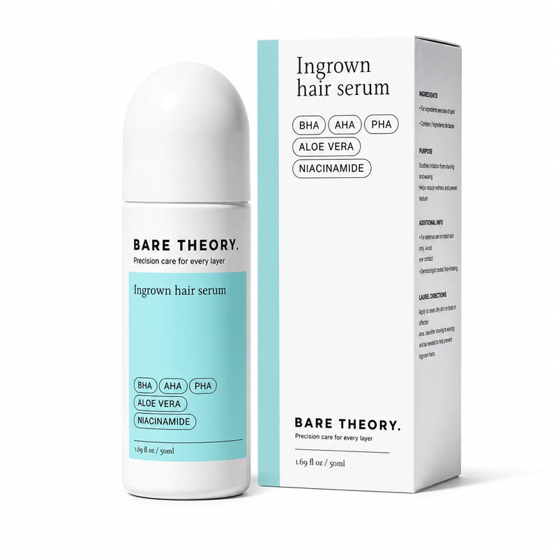 Ingrown Hair Treatment Serum Roll-On for Women – Razor Bumps & Razor Burn Solution, Gentle Smoothing Formula for Bikini Line, Legs & Underarms, Ingrown Hair Roller, 50 ml