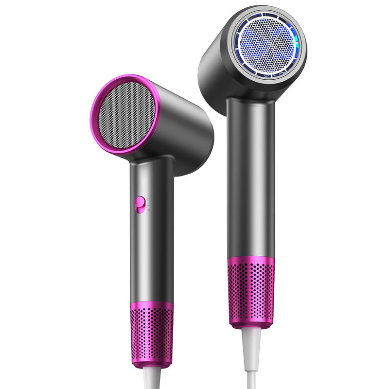 Hair Dryer Fast Dry 1800W Professional Ionic Hairdryer, Super Compact & Lightweight with Even Heat Anti-Static, Frizz-Control, Quick Drying, Energy Saving, Hairdryers for Women & Man Silver