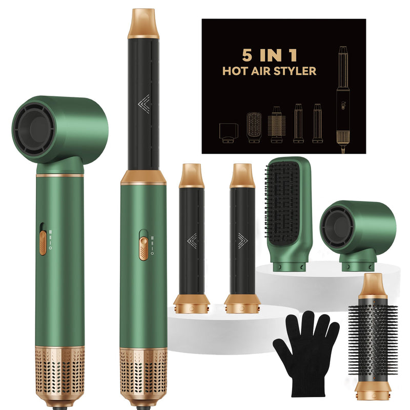 Hairstyer 5 in 1 Hair Styler, Air Brush Airbrush 5 in 1 Air styer | Airstyler Multi-Blow Dryer Brush Set with Curl, Straighten, Wavy, Smooth, Magic Styler for All Hair Types and Lengths