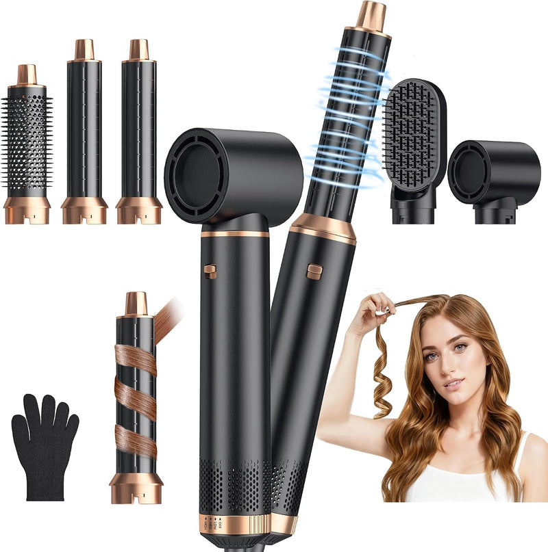 5 in 1 Hair Styler Airbrush 5 in 1 Multi Styler, Air Styler 5 in 1 with Curl Straighten, Volumise, Smooth and Drying for Styling, Air Brush 5 in 1 for All Hair Type/Length