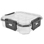  [AUSTRALIA] - Husky 6 in. 6-Compartment Semi-Transparent Heavy-Duty Waterproof Storage Bin Small Parts Organizer