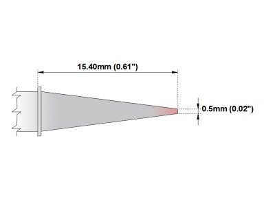  [AUSTRALIA] - Thermaltronics H60-BL Conical Sharp 0.5mm (0.02in) interchangeable for Hakko T31-03BL