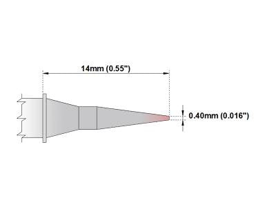  [AUSTRALIA] - Thermaltronics PM80C300 Conical 0.4mm (0.016in) interchangeable for Metcal SCP-CNL04