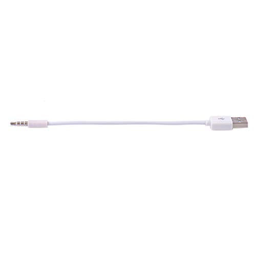  [AUSTRALIA] - VizGiz 2 Pack for iPod Shuffle Charger Cable USB Data Sync Charging Cord Replacement Jack 3.5mm Male AUX Plug to USB Male Adapter for Apple iPod Shuffle 3/4/5/6/7 Gen 3rd 4th 5th Generation MP3/MP4