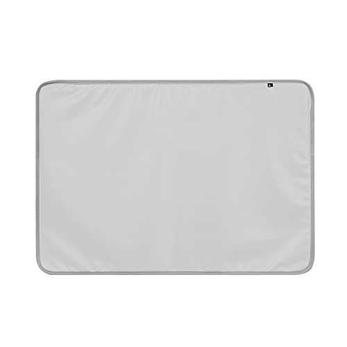  [AUSTRALIA] - PU Leather Monitor Dust Cover Sleeve for iMac 24 inch 2021 A2449 A2450, Protective Screen Dust Cover for Apple iMac 24", iMac Monitor Cover Protector with Rear Pocket-Grey Grey