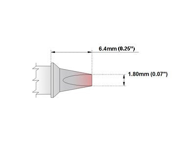  [AUSTRALIA] - Thermaltronics M7CP201 Chisel 30deg 1.80mm (0.07in) interchangeable for Metcal STTC-137P