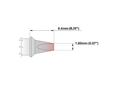  [AUSTRALIA] - Thermaltronics M8CP201 Chisel 30deg 1.80mm (0.07") interchangeable for Metcal STTC-837P