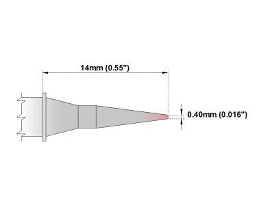  [AUSTRALIA] - Thermaltronics H60-IL Conical 0.4mm (0.016in) interchangeable for Hakko T31-03IL