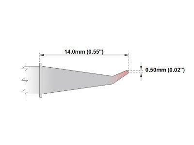  [AUSTRALIA] - Thermaltronics H70-J02 Bent Sharp 30deg 0.5mm (0.02in) interchangeable for Hakko T31-02J02