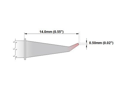  [AUSTRALIA] - Thermaltronics H60-J02 Bent Sharp 30deg 0.5mm (0.02in) interchangeable for Hakko T31-03J02