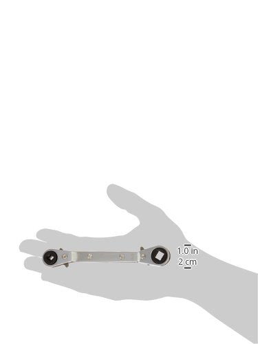  [AUSTRALIA] - Hilmor 1839043 Offset Service Wrench,  1/4" x 3/16" Square,  3/8" x 5/16" Square - HVAC Ratchet Wrench