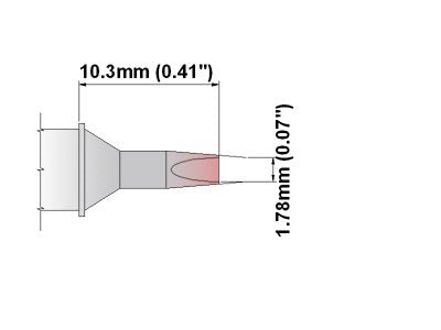  [AUSTRALIA] - Thermaltronics K75CH016 Chisel 30deg 1.78mm (0.07in)