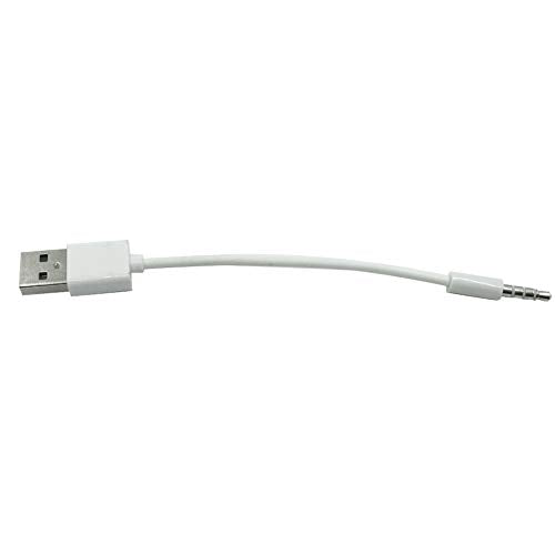  [AUSTRALIA] - VizGiz 2 Pack for iPod Shuffle Charger Cable USB Data Sync Charging Cord Replacement Jack 3.5mm Male AUX Plug to USB Male Adapter for Apple iPod Shuffle 3/4/5/6/7 Gen 3rd 4th 5th Generation MP3/MP4