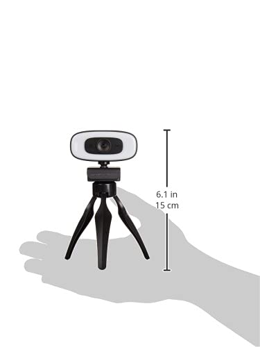  [AUSTRALIA] - AVMP 4K Webcam with Ring Light Ultra HD 8MP Autofocus USB Web Cam Stereo Microphone for Desktop Computer PC Streaming USBC Adaptor Tripod Privacy Cover