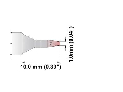  [AUSTRALIA] - Thermaltronics S80CH010A Chisel 30deg 1.0mm (0.04in) interchangeable for Metcal SSC-871A