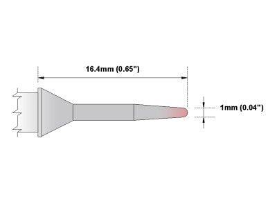  [AUSTRALIA] - Thermaltronics M8CS154 Conical Sharp 1.0mm (0.04in) interchangeable for Metcal STTC-807