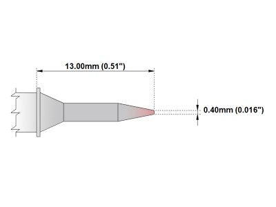  [AUSTRALIA] - Thermaltronics H70-SBL Conical Sharp 0.4mm (0.016in) interchangeable for Hakko T31-02SBL