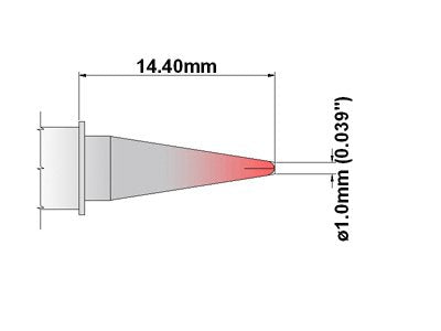  [AUSTRALIA] - Thermaltronics S75CP010 Conical Sharp 1.0mm (0.04in) interchangeable for Metcal SSC-706P