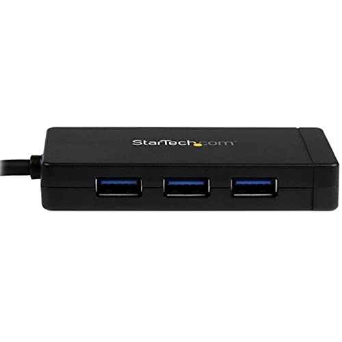  [AUSTRALIA] - StarTech.com 3 Port USB C Hub with Ethernet - USB-C to 3X USB-A w/Power Adapter & Gigabit Ethernet - Thunderbolt 3 Compatible - USB C Network Adapter (HB30C3A1GE) Standard (Black) Ethernet w/ 3x USB-A