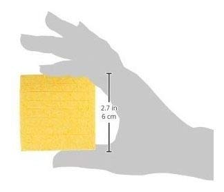  [AUSTRALIA] - Weller TC205 ( PACK OF 2) Solder Tip Cleaning Sponge with Slits, 2-5/8" x 2-5/8 x 5/8"