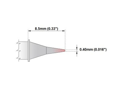  [AUSTRALIA] - Thermaltronics M7CS152 Conical Sharp 0.4mm (0.016in) interchangeable for Metcal STTC-122