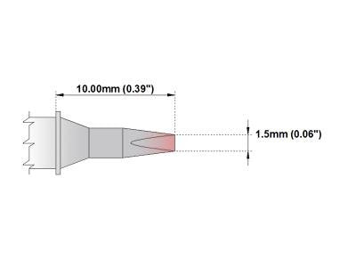  [AUSTRALIA] - Thermaltronics PM75CH177 Chisel 30deg 1.5mm (0.06in) interchangeable for Metcal SFP-CH15