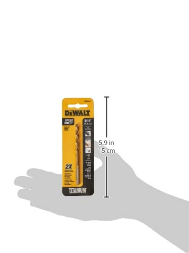  [AUSTRALIA] - DEWALT 3/16-Inch Titanium Nitride Coated, Split Point Twist Drill Bit (DW1312) 3/16 IN