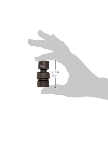  [AUSTRALIA] - Grey Pneumatic (1015UM) 3/8" Drive x 15mm Standard Universal Socket