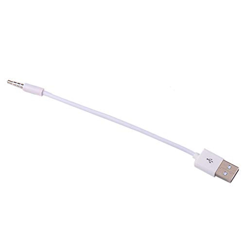  [AUSTRALIA] - VizGiz 2 Pack for iPod Shuffle Charger Cable USB Data Sync Charging Cord Replacement Jack 3.5mm Male AUX Plug to USB Male Adapter for Apple iPod Shuffle 3/4/5/6/7 Gen 3rd 4th 5th Generation MP3/MP4