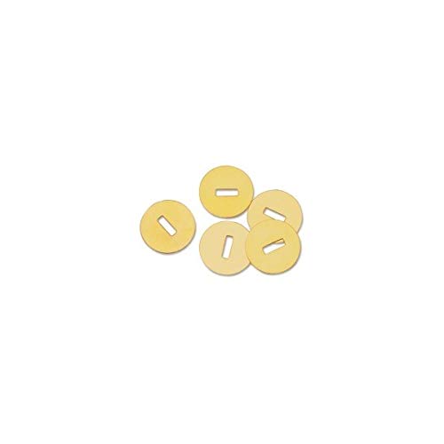  [AUSTRALIA] - Brass Washers for Paper Fasteners, 1/2 Inch Slotted Brass Gold-Plated Round Metal Brads for Scrapbooking, Crafts, Making DIY, and More (100 Pack) by Officewerks