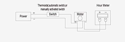  [AUSTRALIA] - DC 12V Hour Meter (24v and 48v) Suitable for Diesel & Gas Engine, ATV, mx,mtd, Boat, Dirtbike, Mower, Golf cart, Forklift, RV (LCD1) LCD1