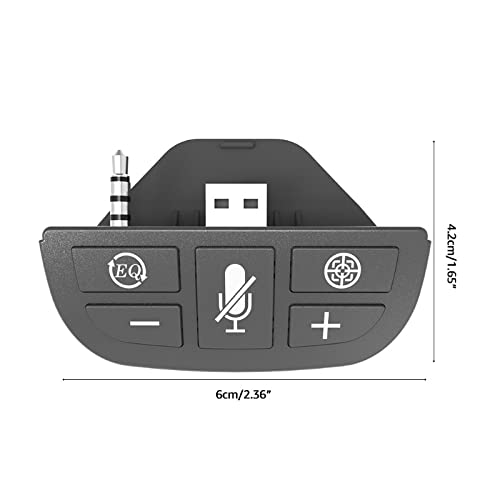  [AUSTRALIA] - QUMOX 3.5mm Headset Adapter Sound Enhancer for X-Box-One Game Controller Black