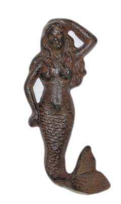 Mermaid Cast Iron Nautical Wall Hook Set of 2 - LeoForward Australia