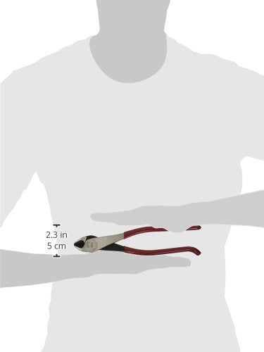  [AUSTRALIA] - Klein Tools D248-9ST Diagonal Cutters, Linesman Pliers are High Leverage Rebar Cutter and Rebar Bender, 9-Inch Ironworker Pliers Standard