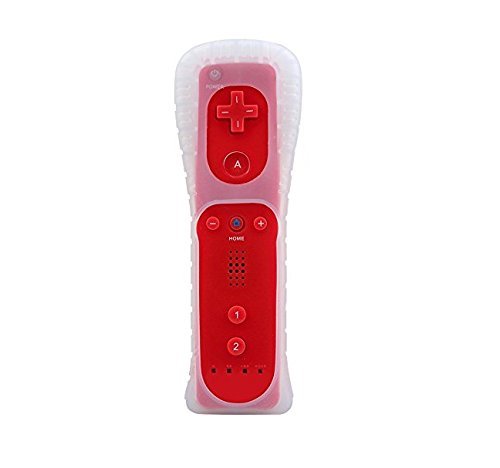  [AUSTRALIA] - Remote Controller for Wii,Yudeg Wii Remote and Nunchuck Controllers with Silicon Case for Wii and Wii U（not Motion Plus） (Red) Red