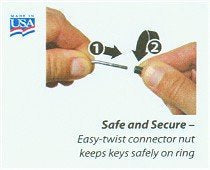  [AUSTRALIA] - Lucky Line 8" Threaded Locking Key Rings, 1 Key Ring (7981) 8 Inch Diameter 1 Per Pack